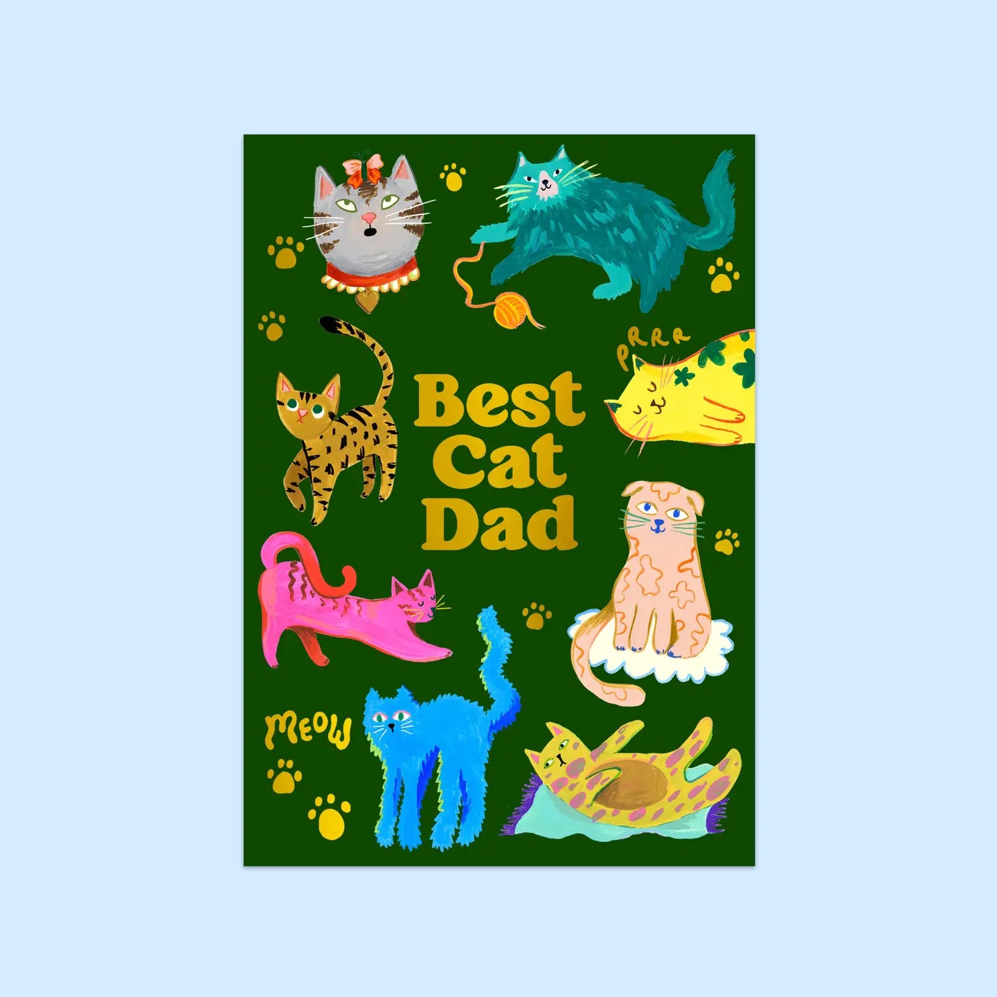 Best Cat Dad Card