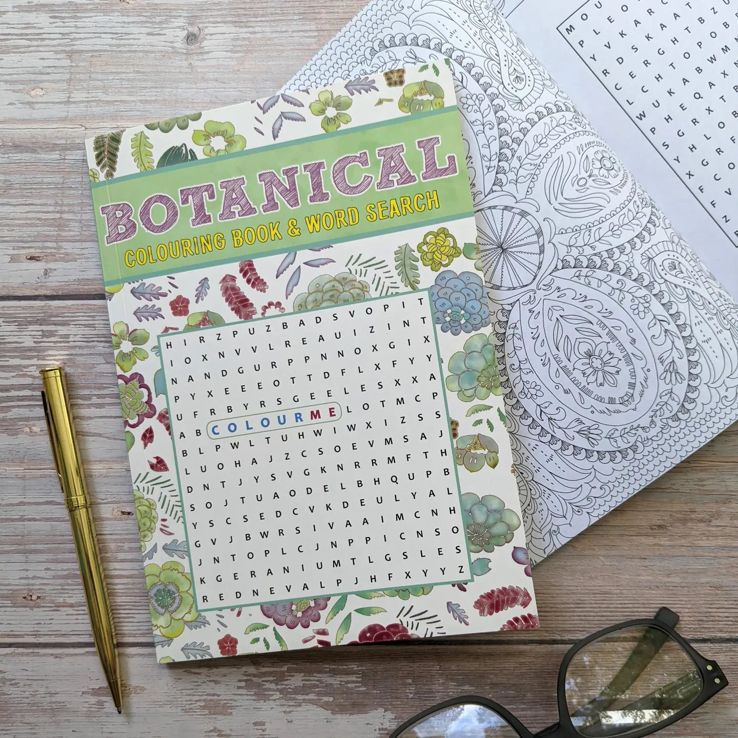 Botanical Word Search & Colouring Book