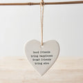 Great Friends Wine Ceramic Heart