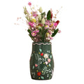 Green Floral Vase
