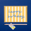 Birthday Yellow Stripes Card