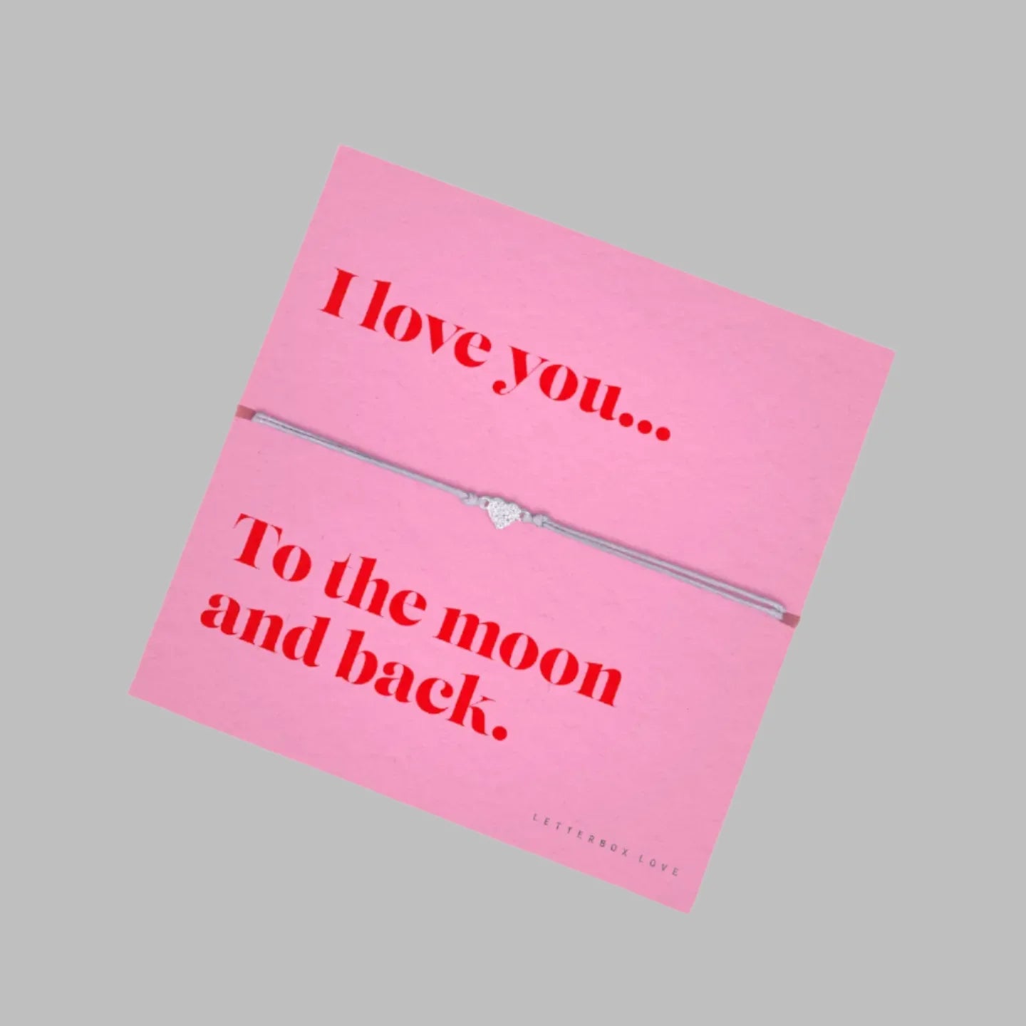 Love You To the Moon.. Heart Bracelet