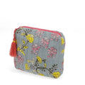 Blue Quilted Cosmetic Pouch