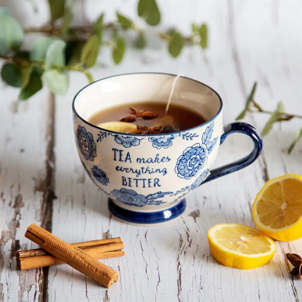 Tea Makes Everything Better Floral Mug