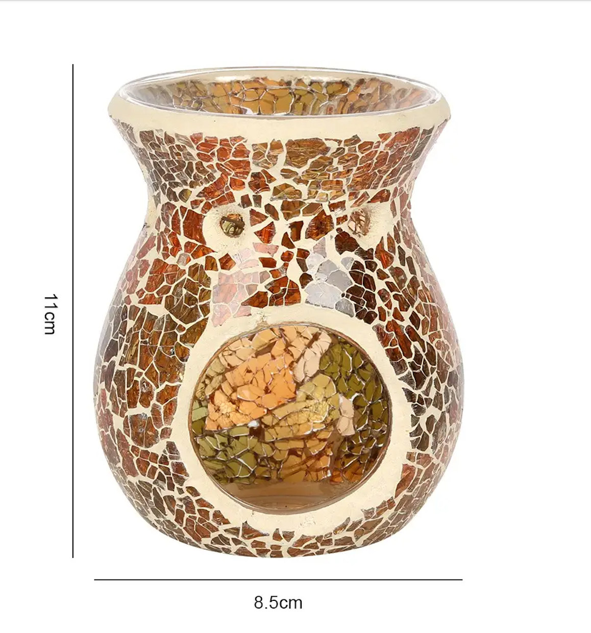 Golden Brown Crackle Oil Burner & Wax Melt Warmer