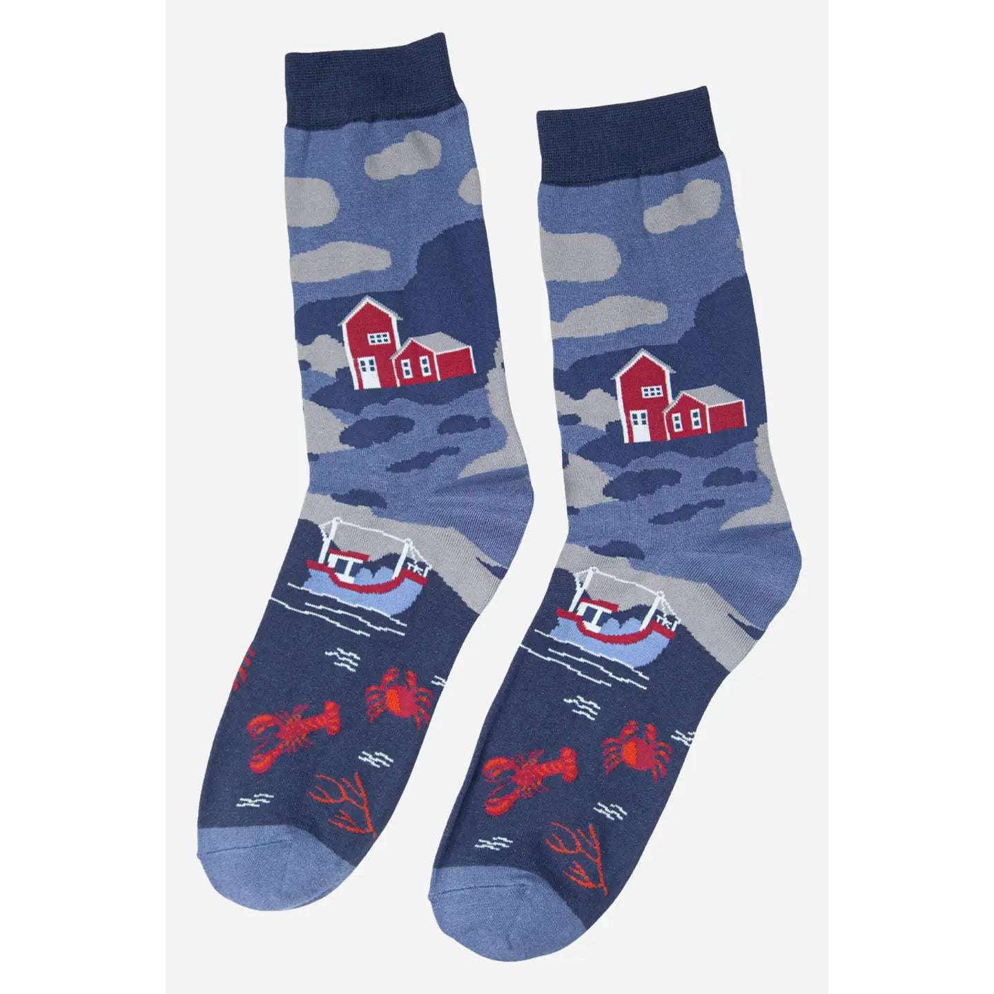Harbour Scene Mens Socks